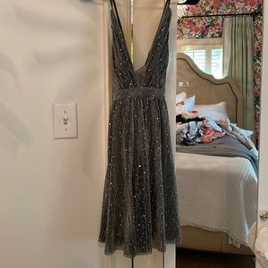 Silver dress with sparkles